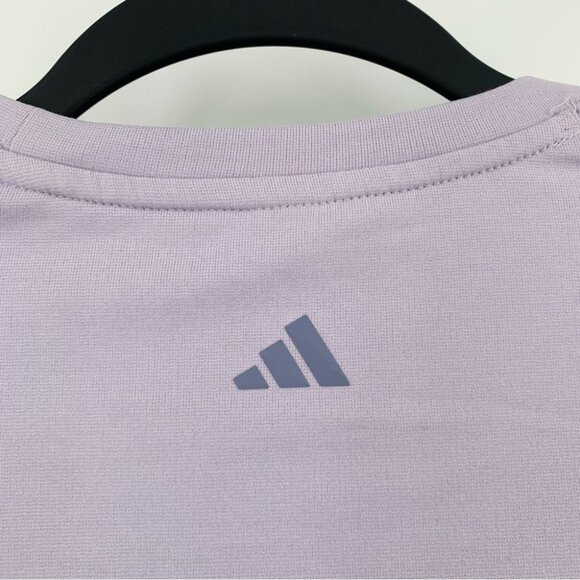 Adidas Aeroready Crewneck Sweatshirt Women's XL Purple Cropped Oversized - Picture 5 of 9